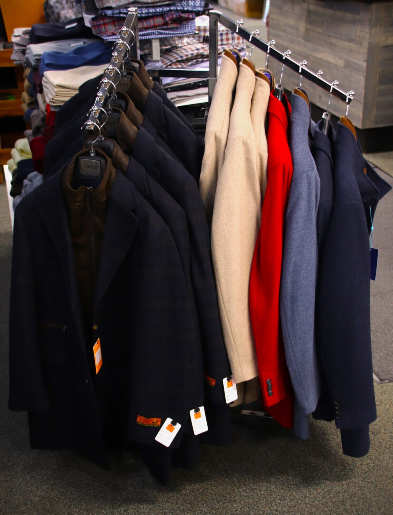 coats on rack